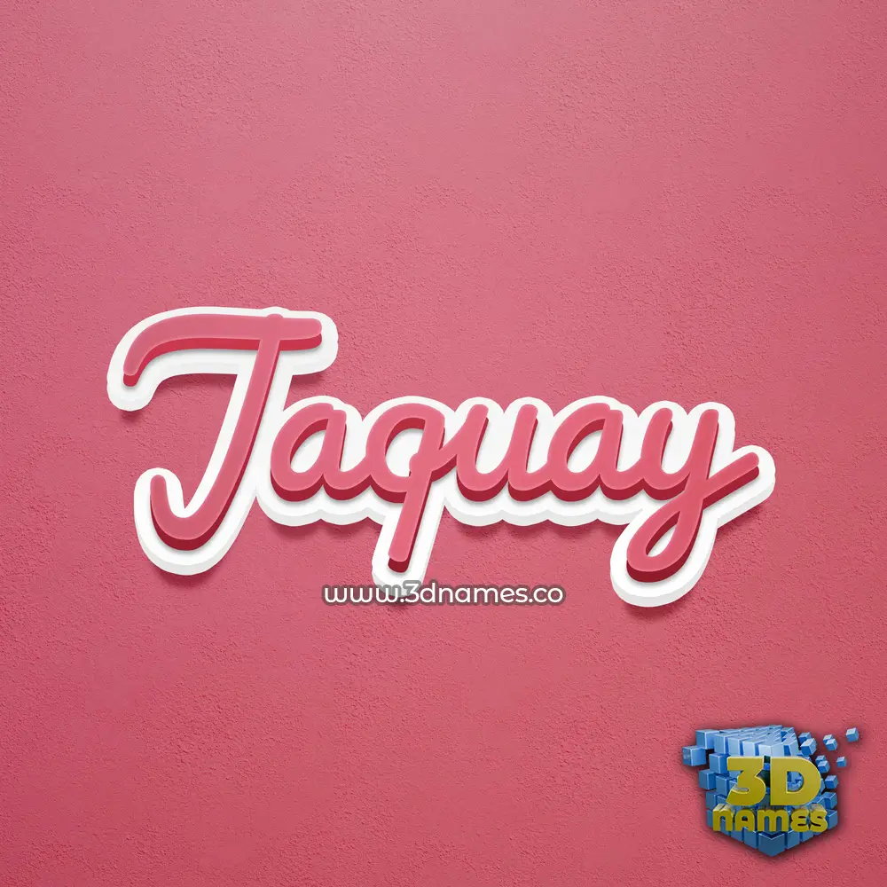 jaquay in Red Scribble style - 3D name wallpaper