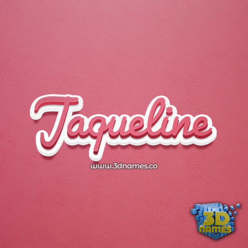 jaqueline in Red Scribble style - 3D name wallpaper