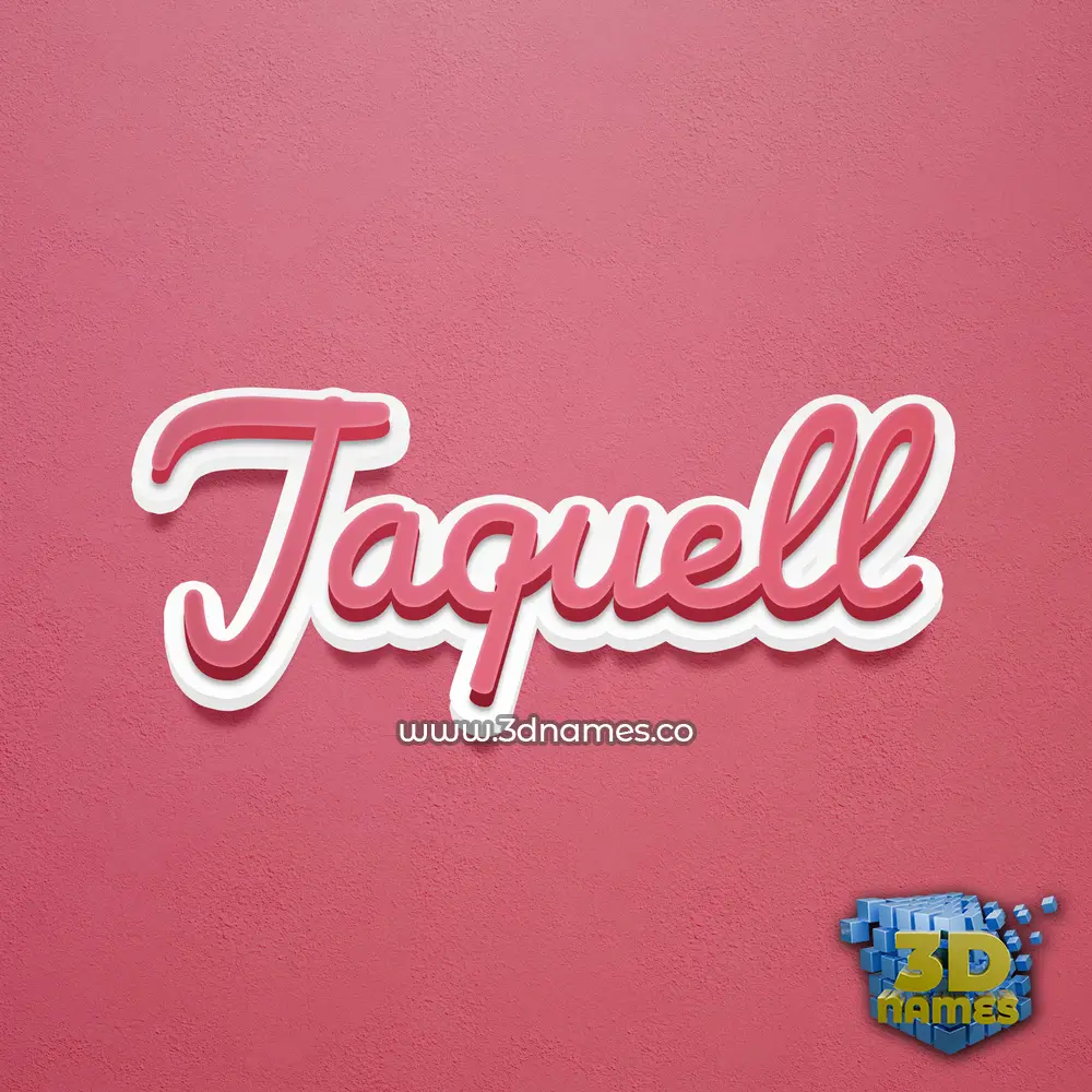 jaquell in Red Scribble style - 3D name wallpaper