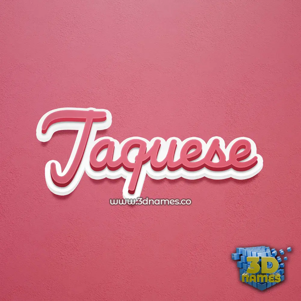 jaquese in Red Scribble style - 3D name wallpaper