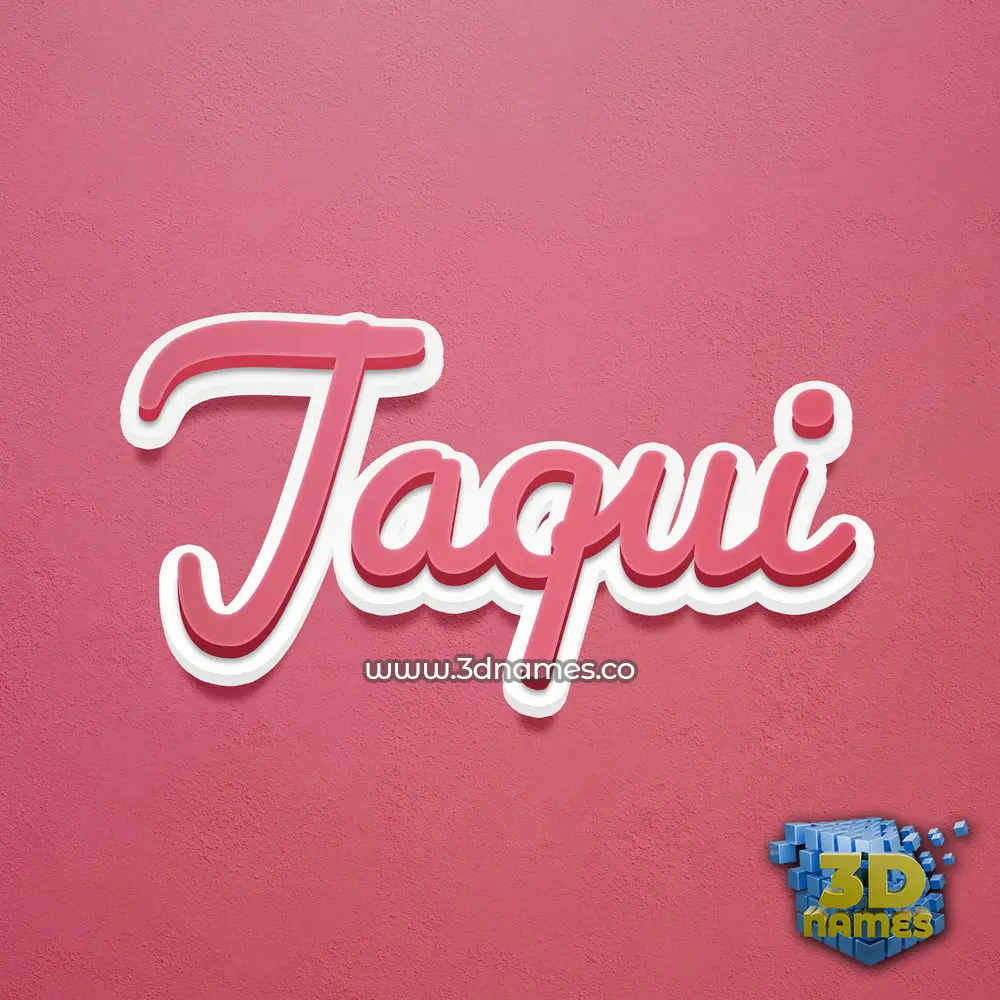jaqui in Red Scribble style - 3D name wallpaper