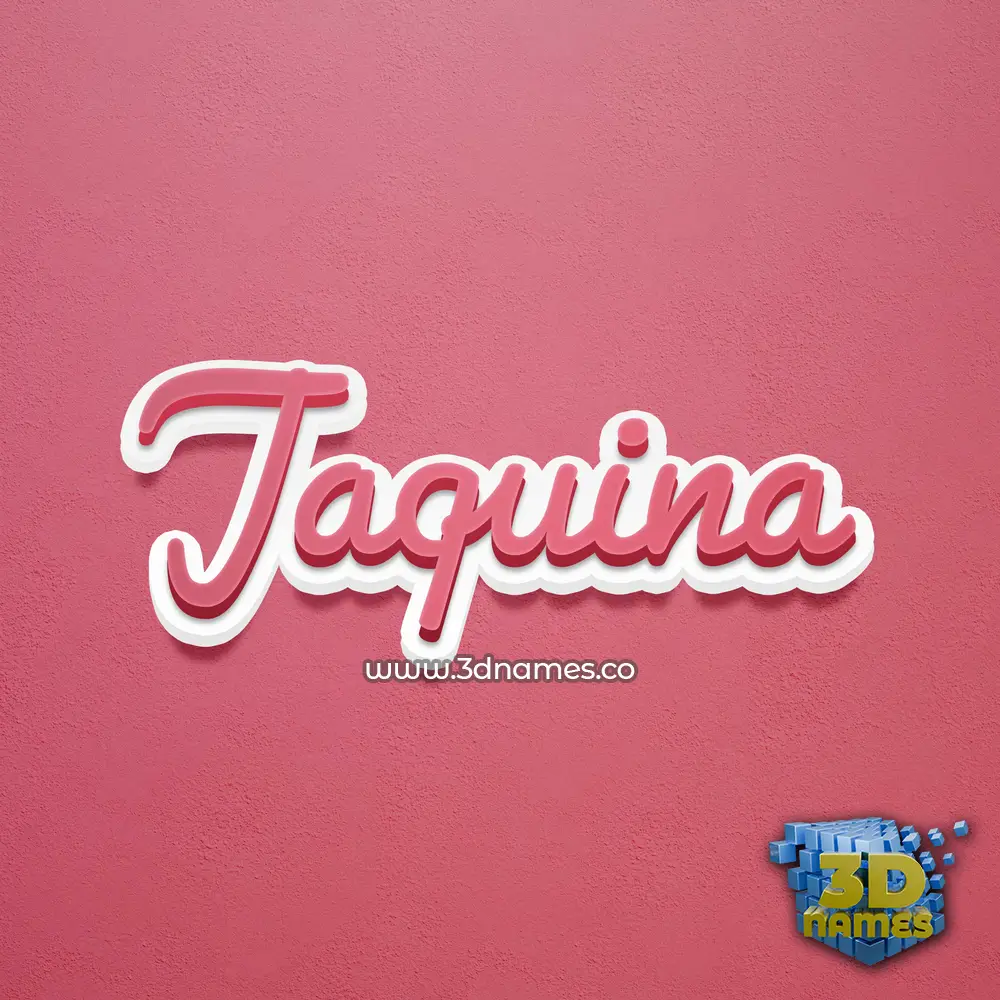 jaquina in Red Scribble style - 3D name wallpaper