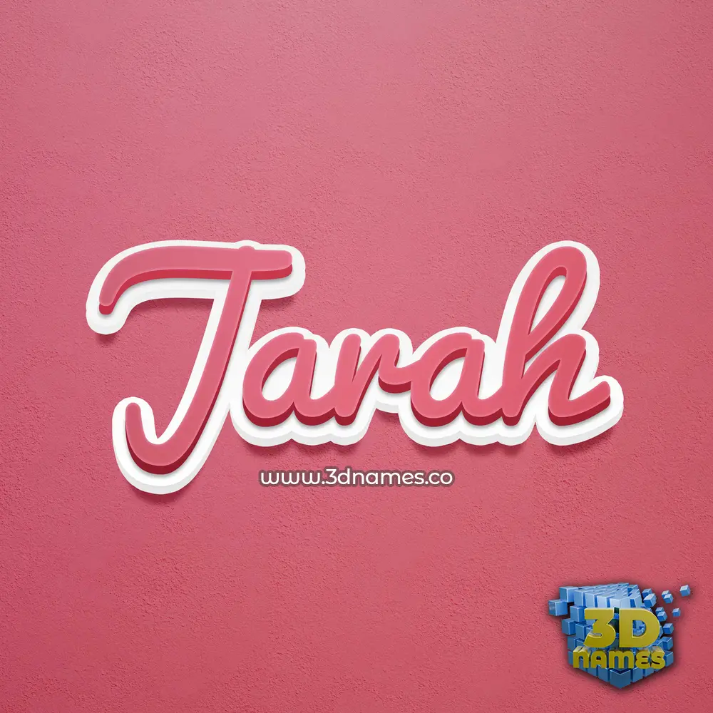 jarah in Red Scribble style - 3D name wallpaper