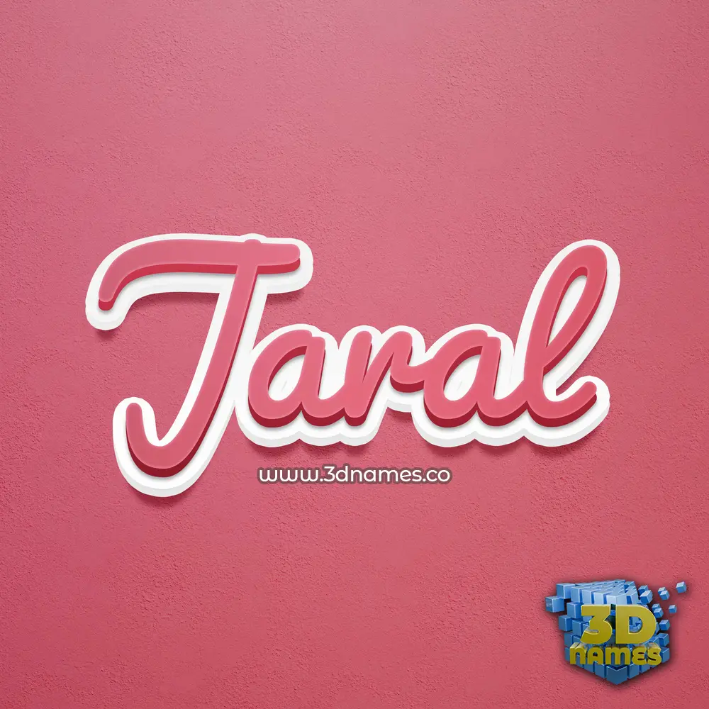 jaral in Red Scribble style - 3D name wallpaper