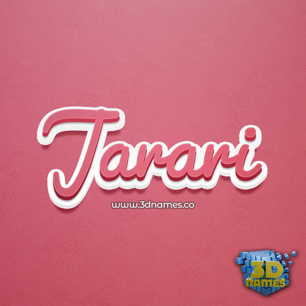 jarari in Red Scribble style - 3D name wallpaper