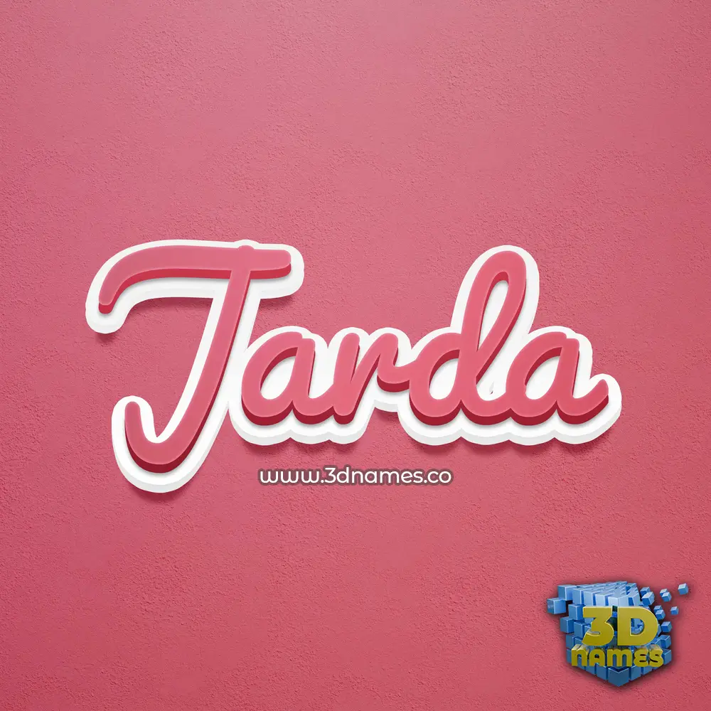 jarda in Red Scribble style - 3D name wallpaper