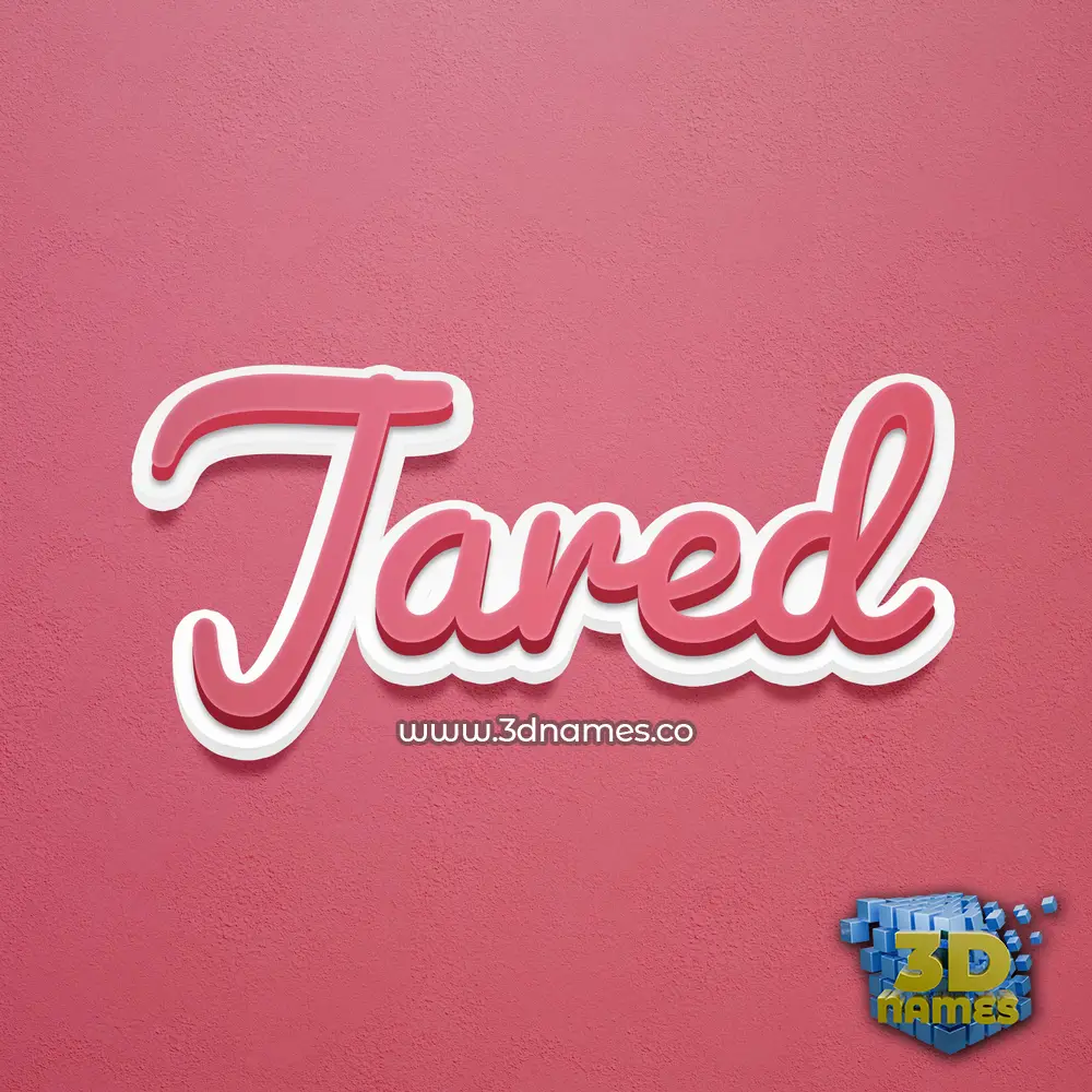 jared in Red Scribble style - 3D name wallpaper