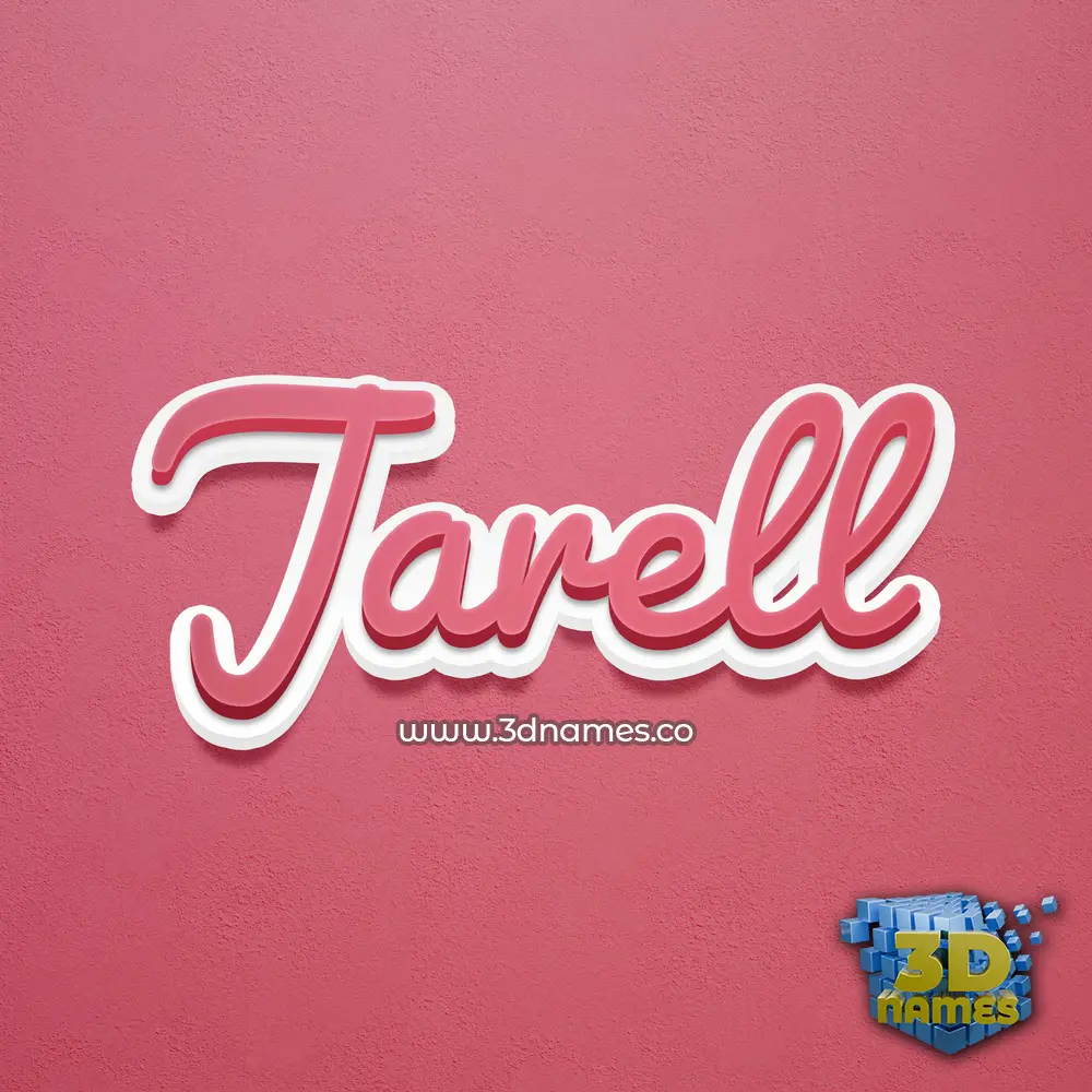 jarell in Red Scribble style - 3D name wallpaper