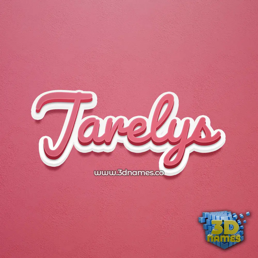 jarelys in Red Scribble style - 3D name wallpaper