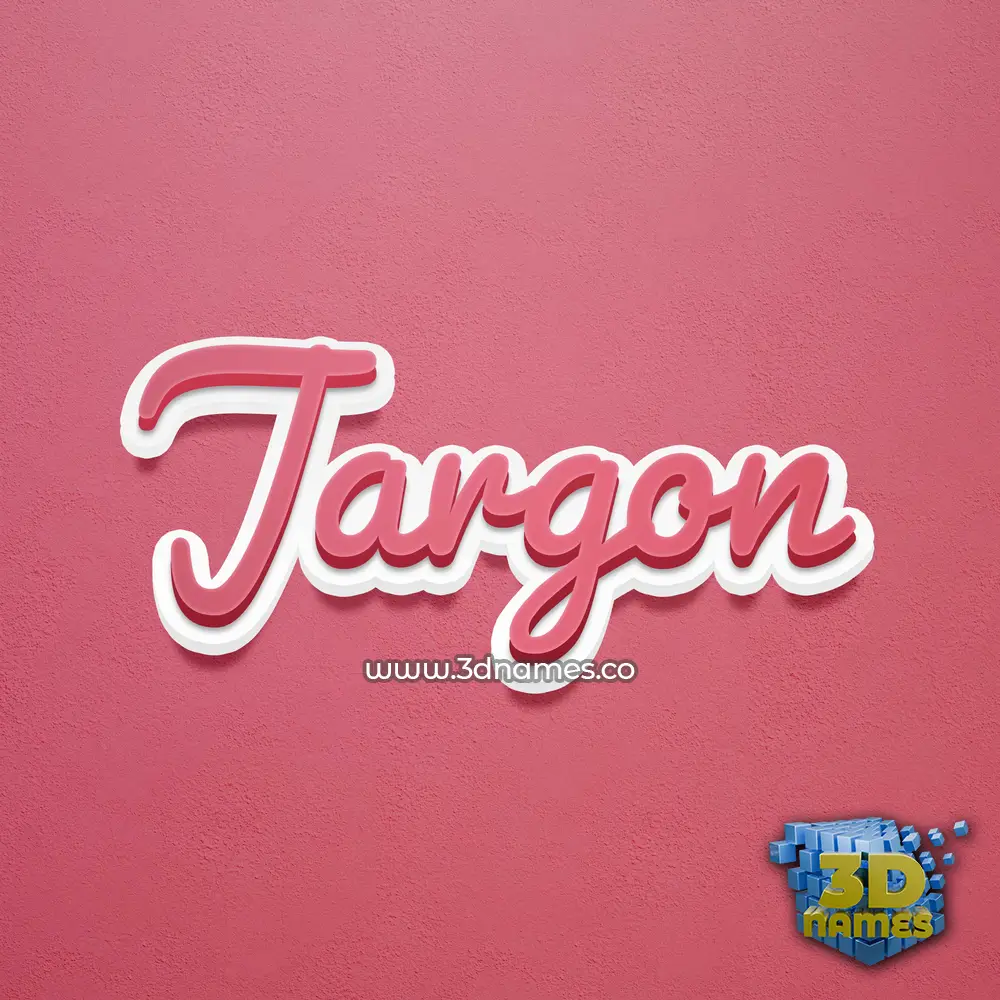 jargon in Red Scribble style - 3D name wallpaper