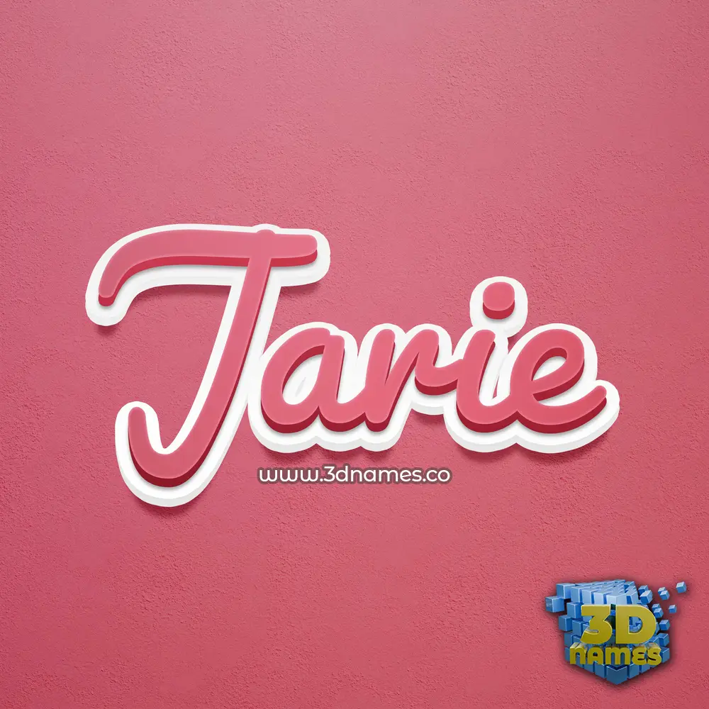jarie in Red Scribble style - 3D name wallpaper