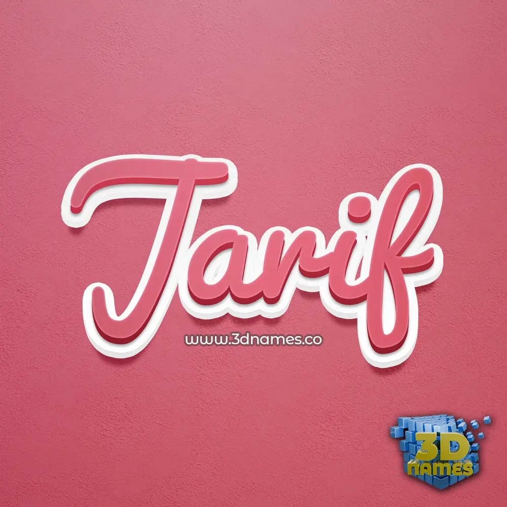 jarif in Red Scribble style - 3D name wallpaper