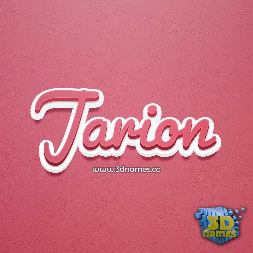 jarion in Red Scribble style - 3D name wallpaper