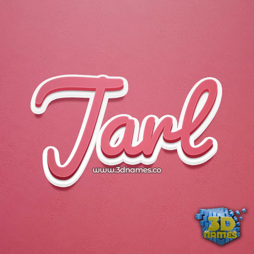 jarl in Red Scribble style - 3D name wallpaper