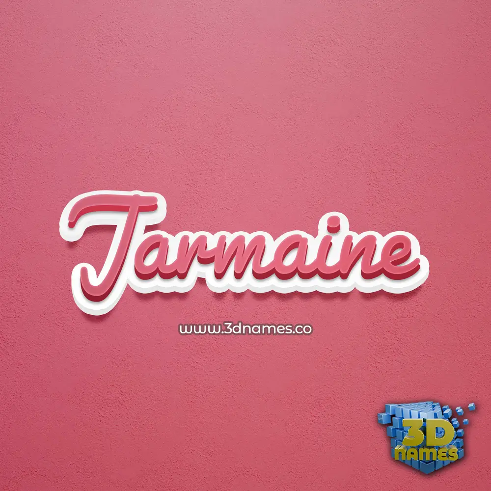 jarmaine in Red Scribble style - 3D name wallpaper