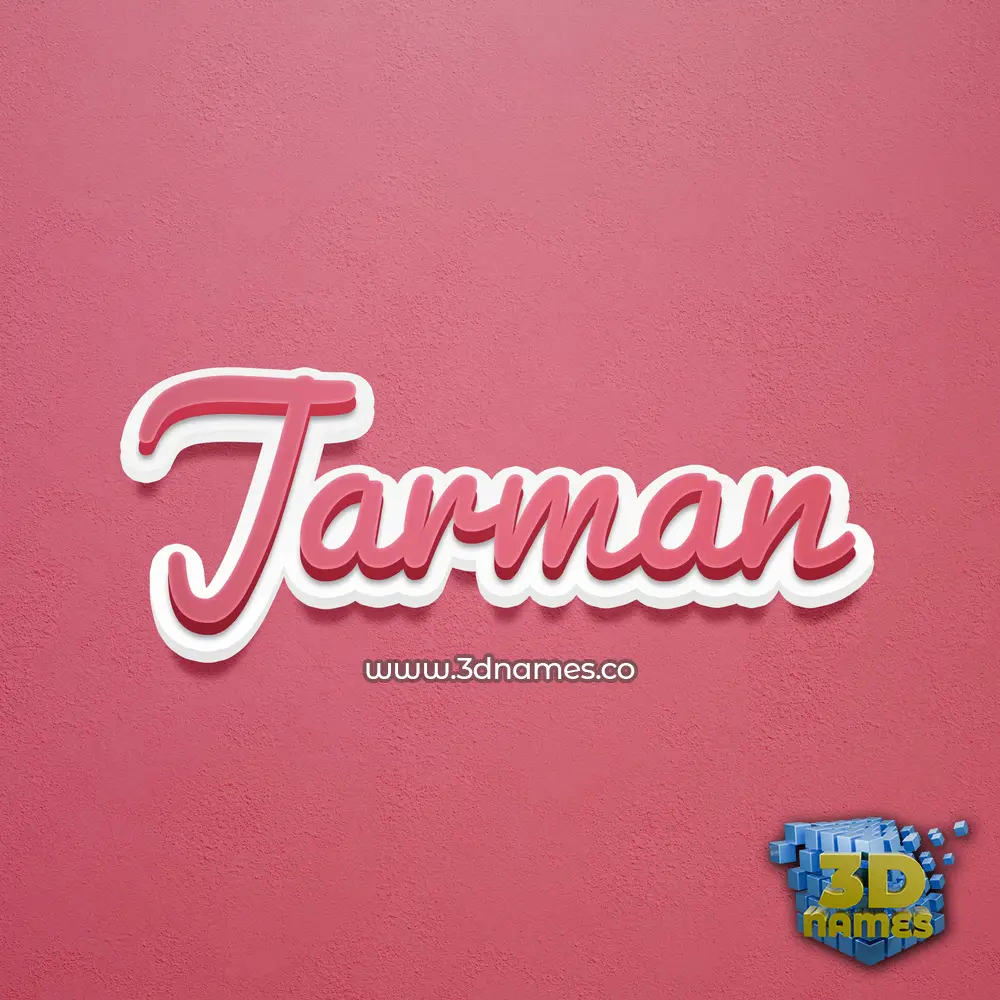 jarman in Red Scribble style - 3D name wallpaper