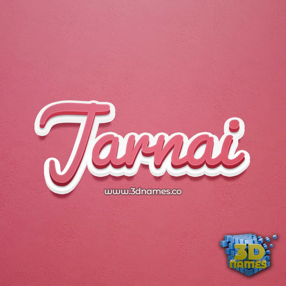 jarnai in Red Scribble style - 3D name wallpaper