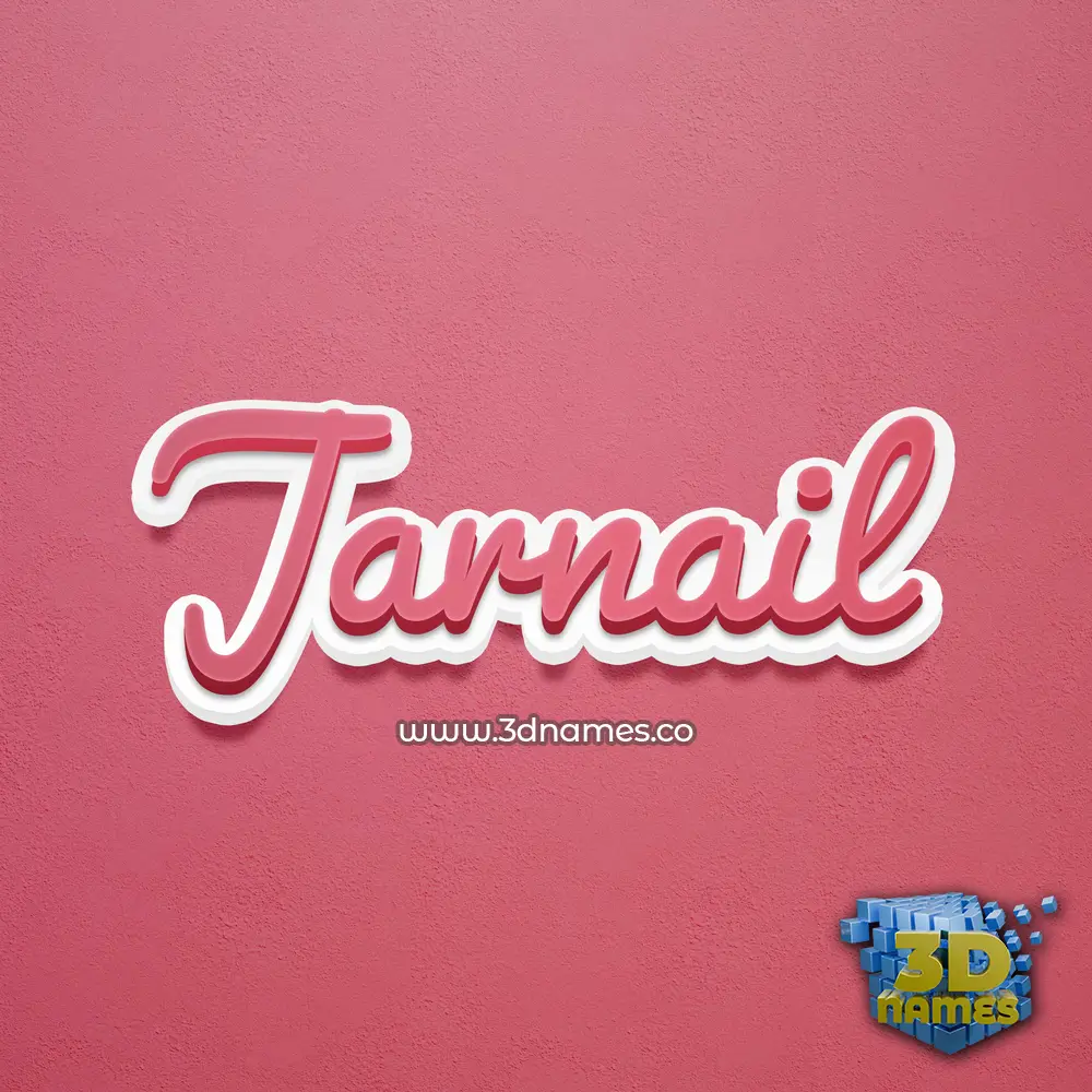 jarnail in Red Scribble style - 3D name wallpaper