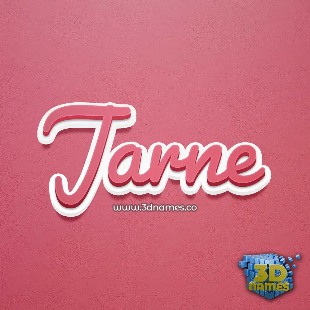 jarne in Red Scribble style - 3D name wallpaper