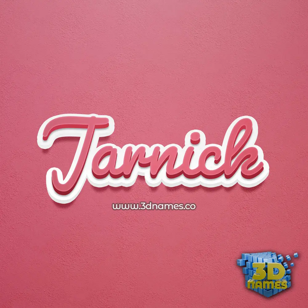 jarnick in Red Scribble style - 3D name wallpaper