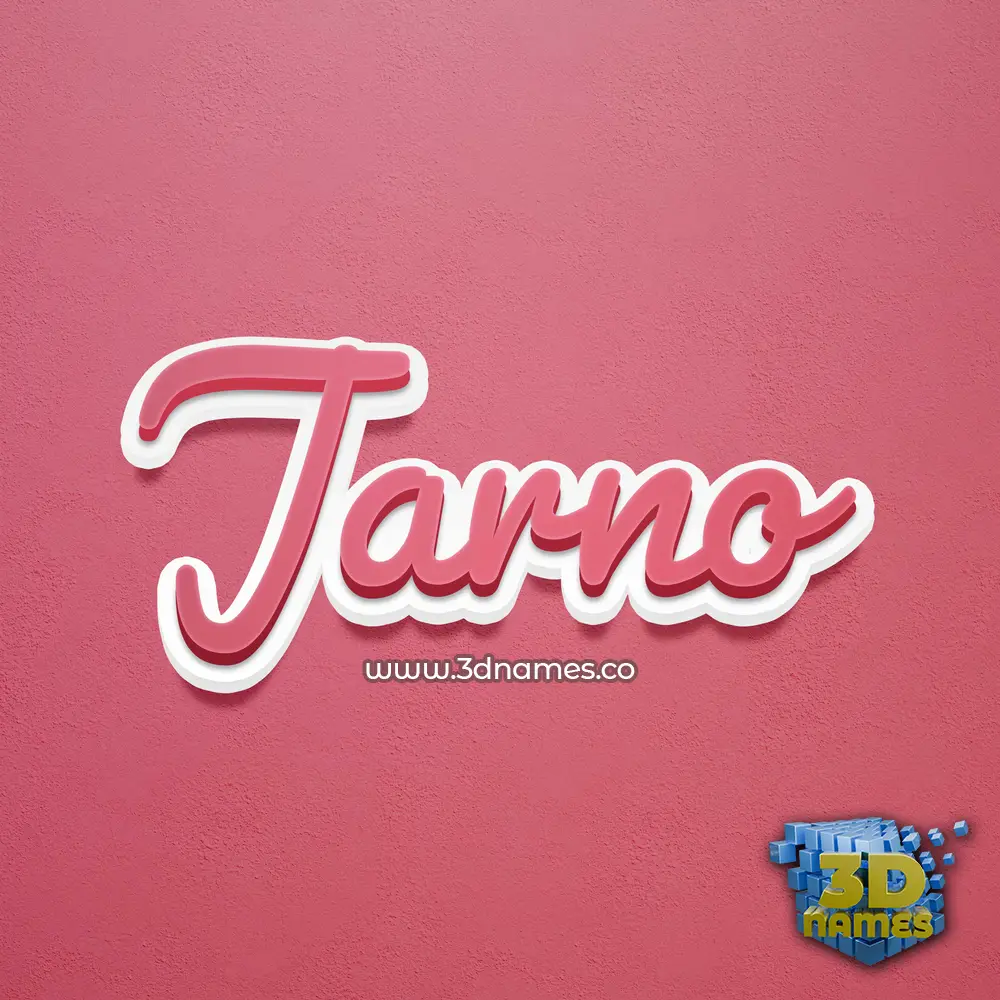 jarno in Red Scribble style - 3D name wallpaper