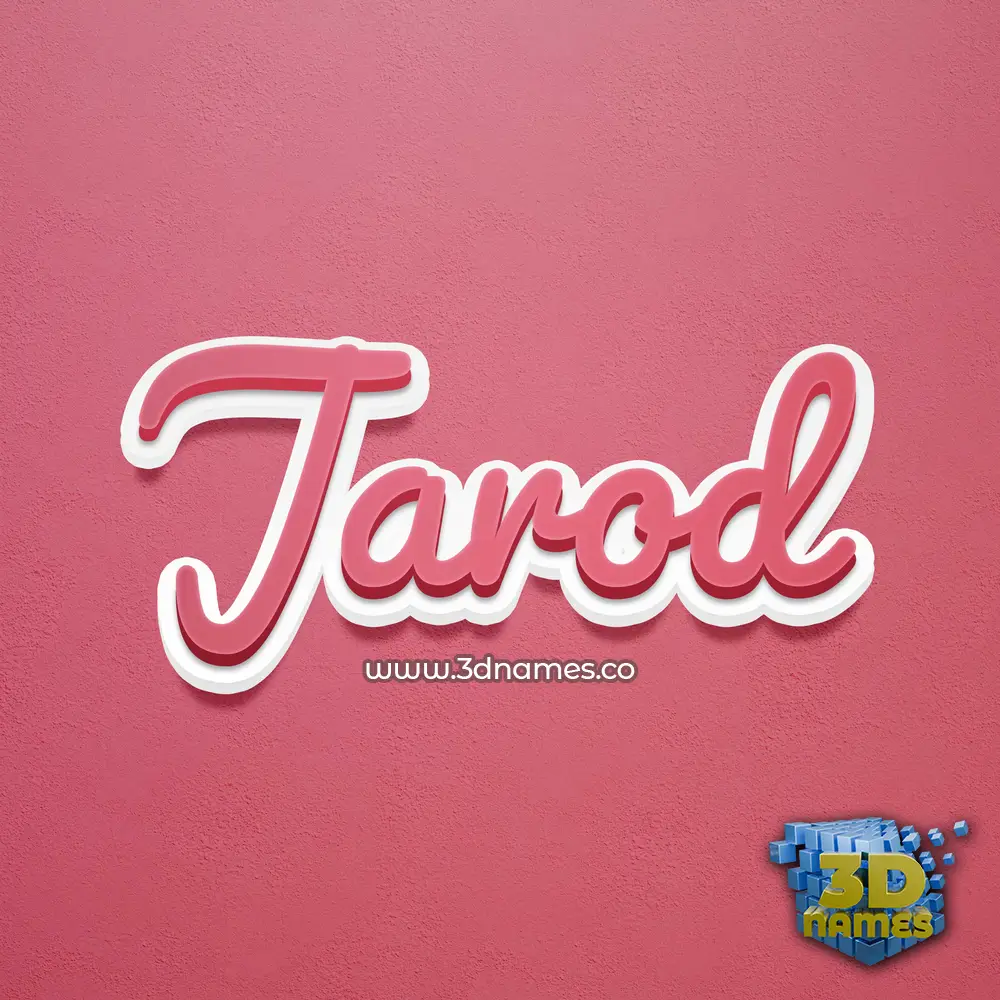 jarod in Red Scribble style - 3D name wallpaper