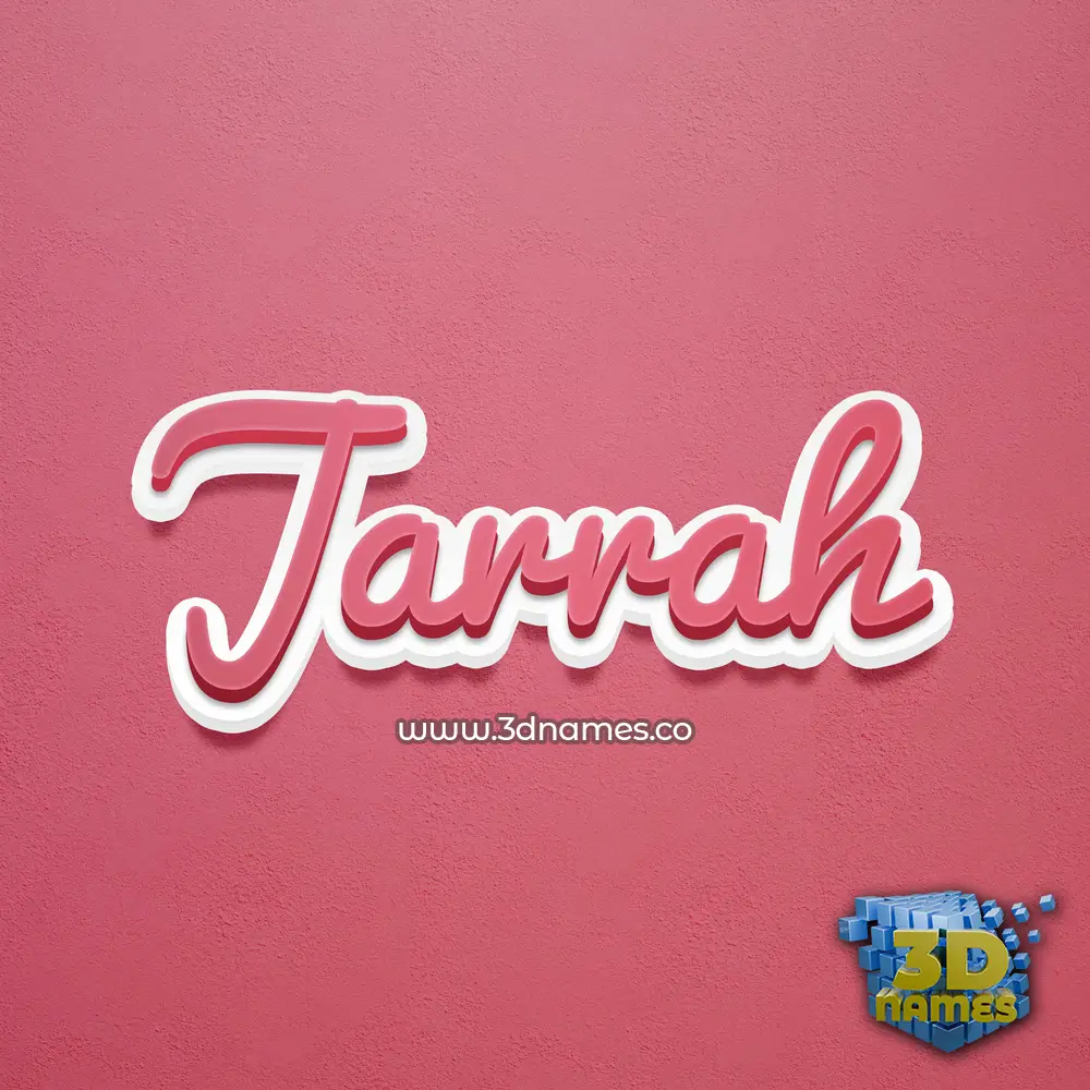 jarrah in Red Scribble style - 3D name wallpaper