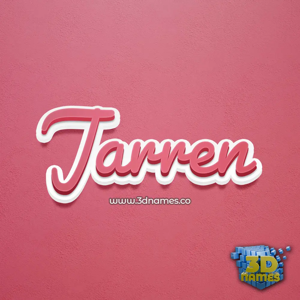 jarren in Red Scribble style - 3D name wallpaper