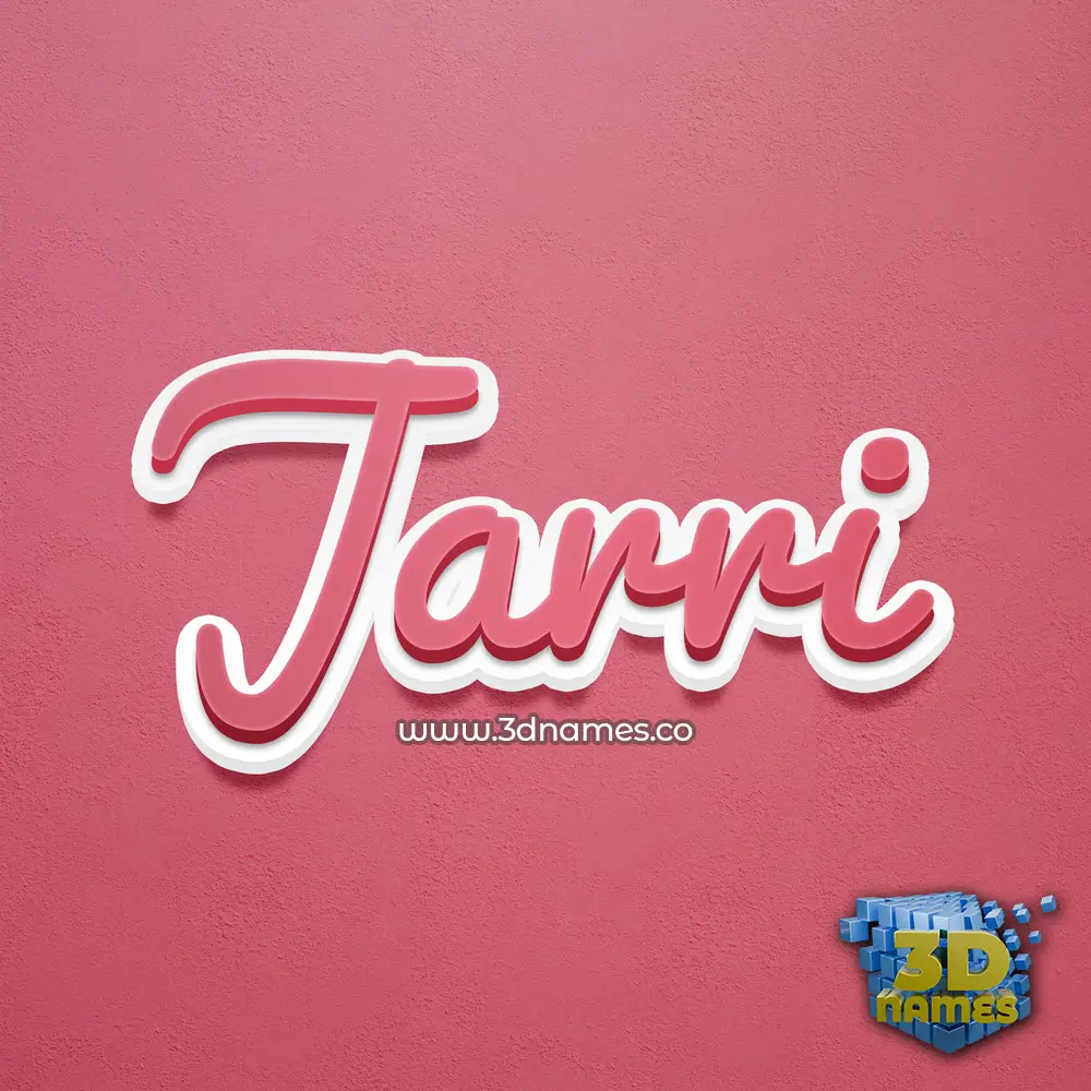 jarri in Red Scribble style - 3D name wallpaper