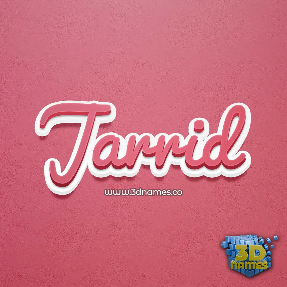 jarrid in Red Scribble style - 3D name wallpaper