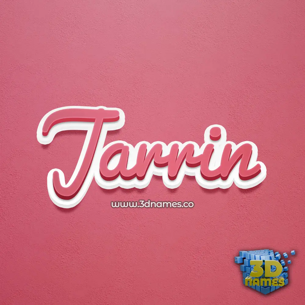 jarrin in Red Scribble style - 3D name wallpaper
