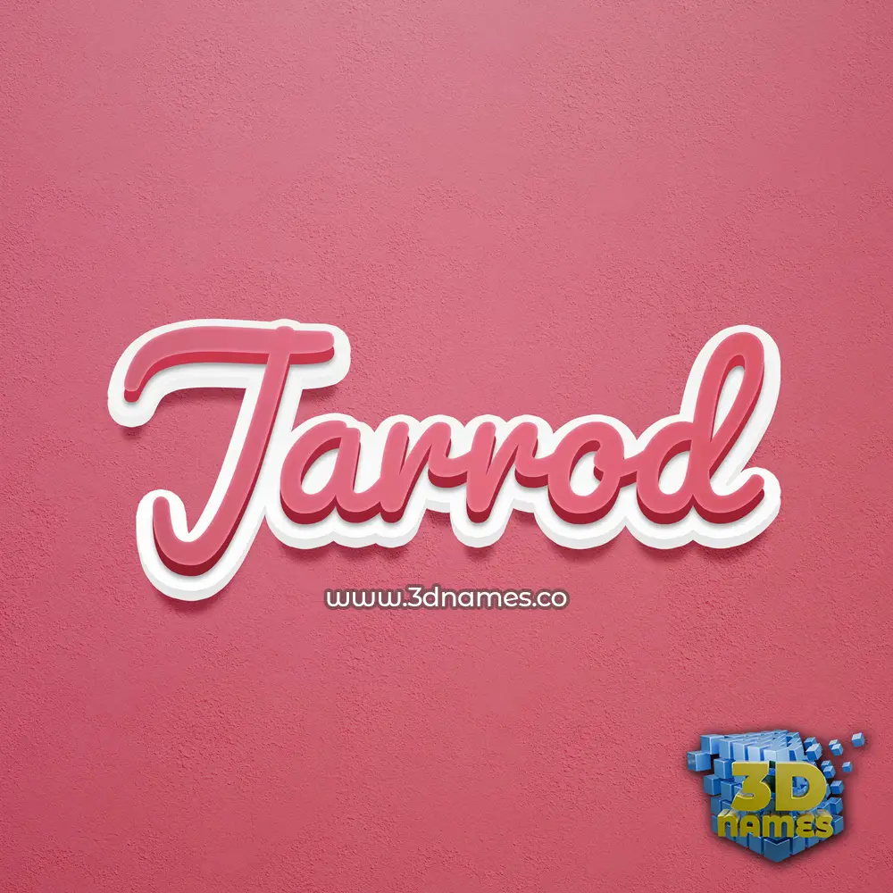 jarrod in Red Scribble style - 3D name wallpaper