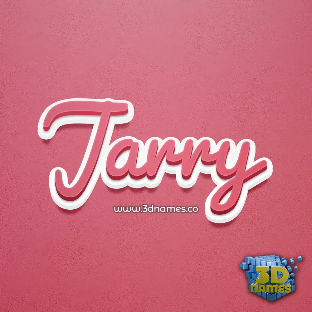 jarry in Red Scribble style - 3D name wallpaper