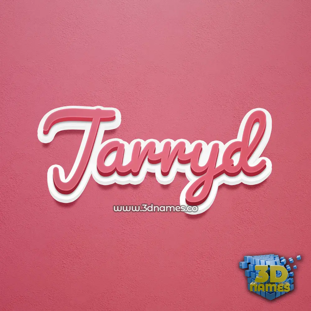 jarryd in Red Scribble style - 3D name wallpaper
