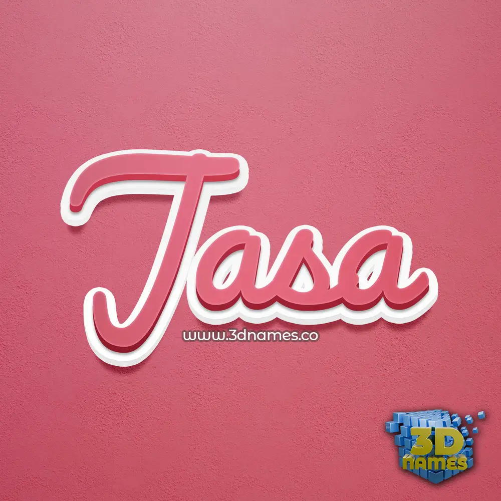 jasa in Red Scribble style - 3D name wallpaper
