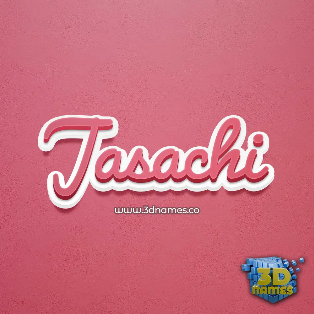 jasachi in Red Scribble style - 3D name wallpaper