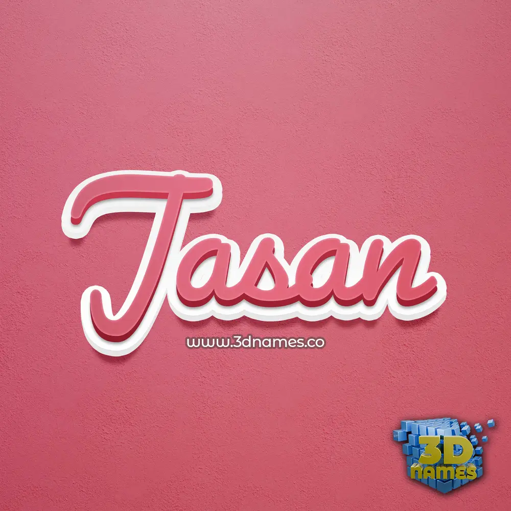 jasan in Red Scribble style - 3D name wallpaper