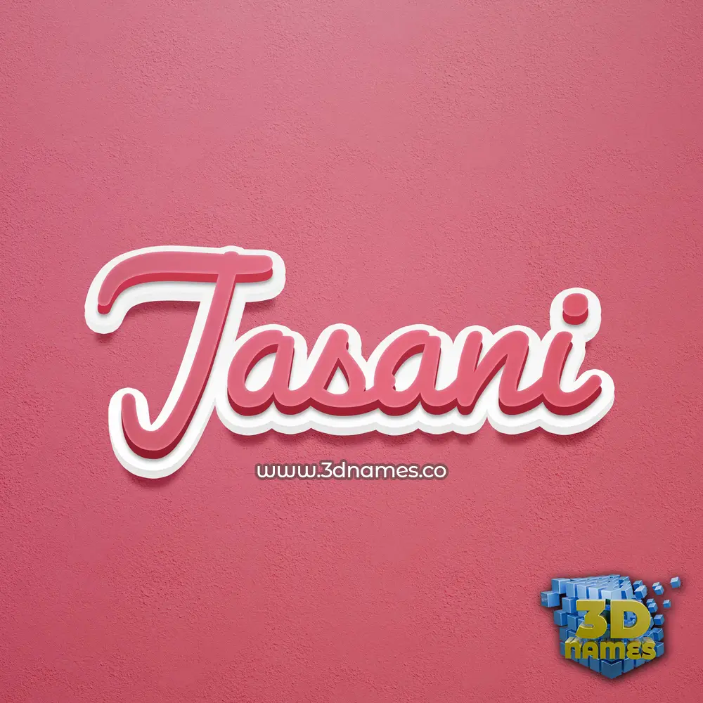 jasani in Red Scribble style - 3D name wallpaper