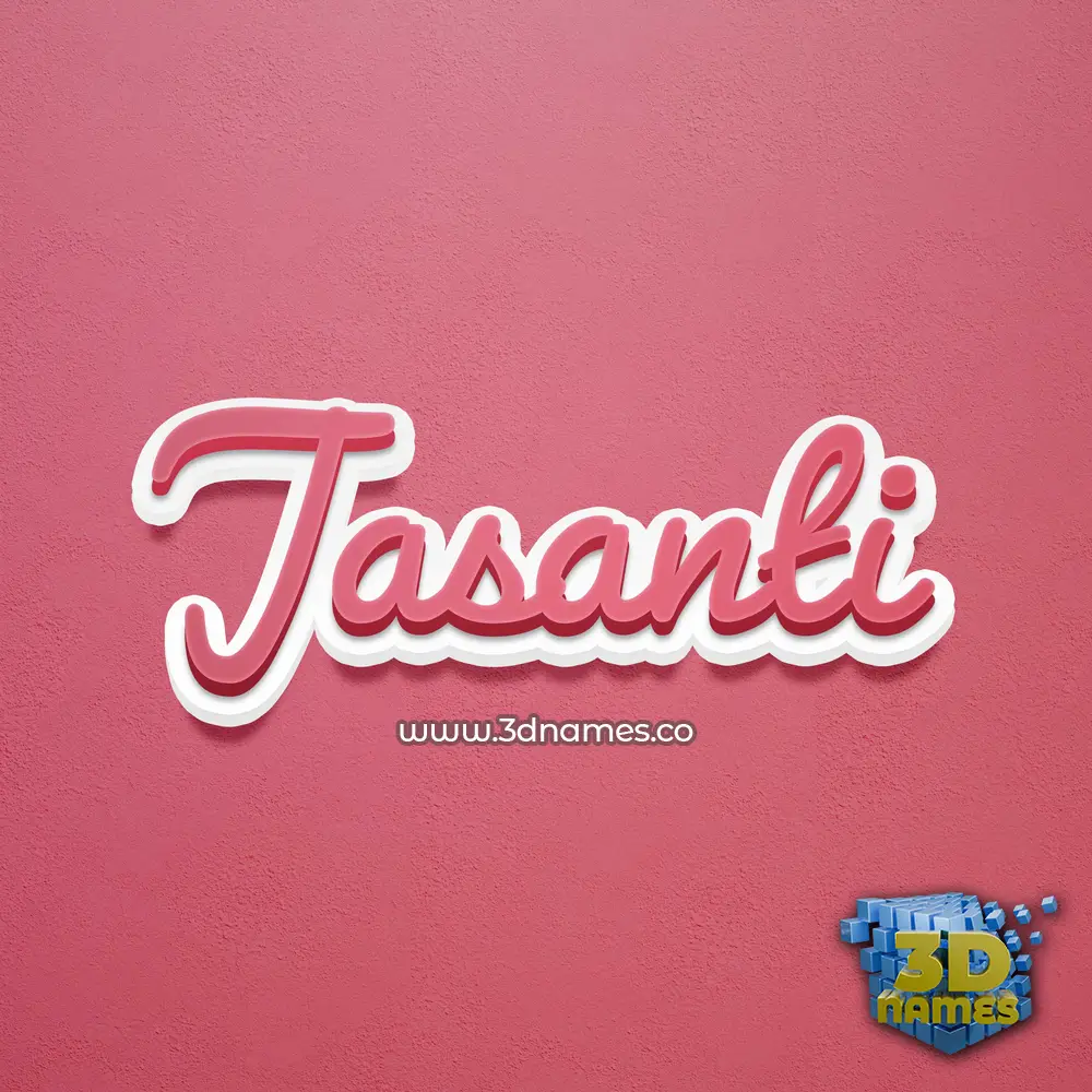 jasanti in Red Scribble style - 3D name wallpaper