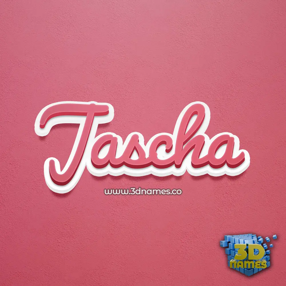 jascha in Red Scribble style - 3D name wallpaper