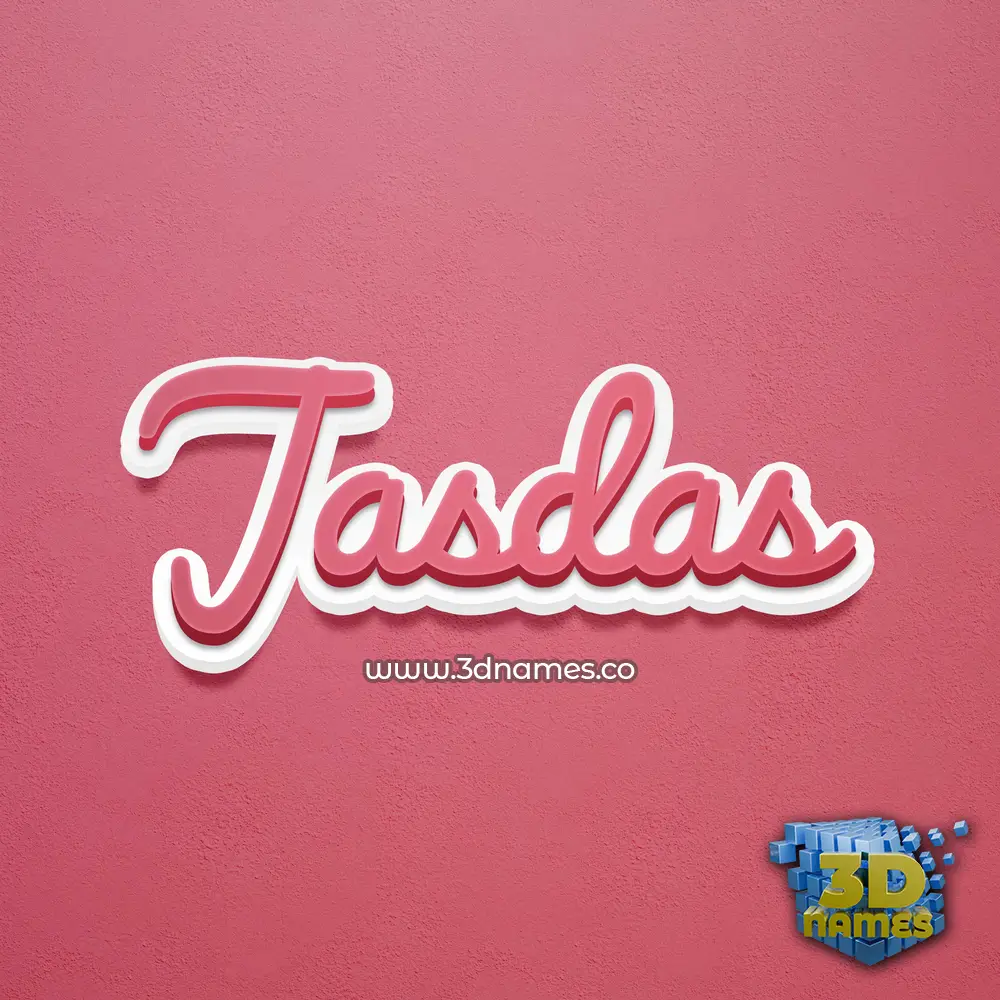 jasdas in Red Scribble style - 3D name wallpaper
