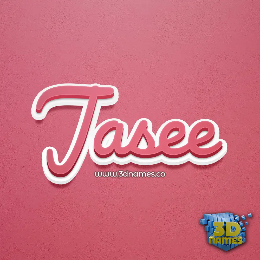 jasee in Red Scribble style - 3D name wallpaper