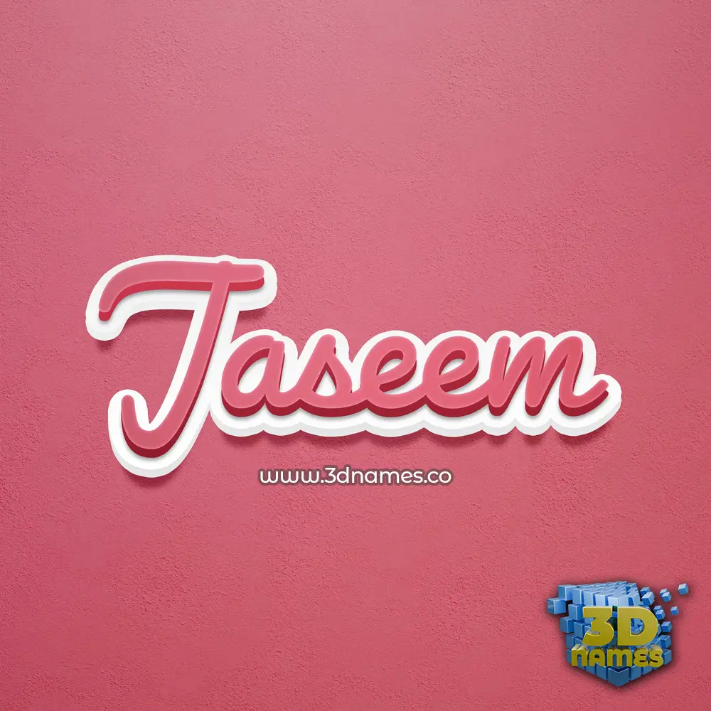 jaseem in Red Scribble style - 3D name wallpaper