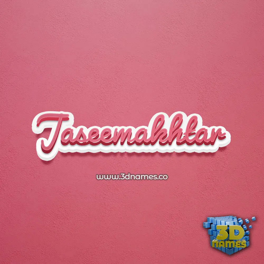 jaseemakhtar in Red Scribble style - 3D name wallpaper