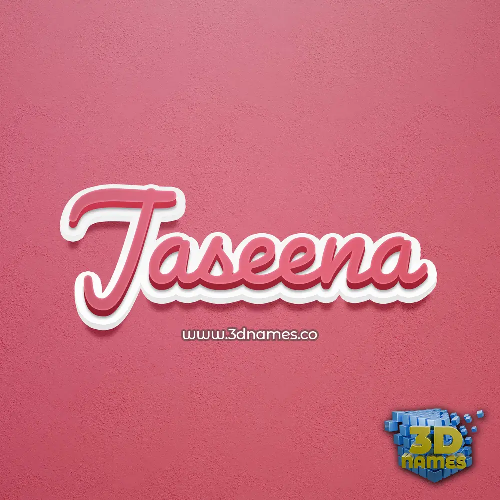 jaseena in Red Scribble style - 3D name wallpaper