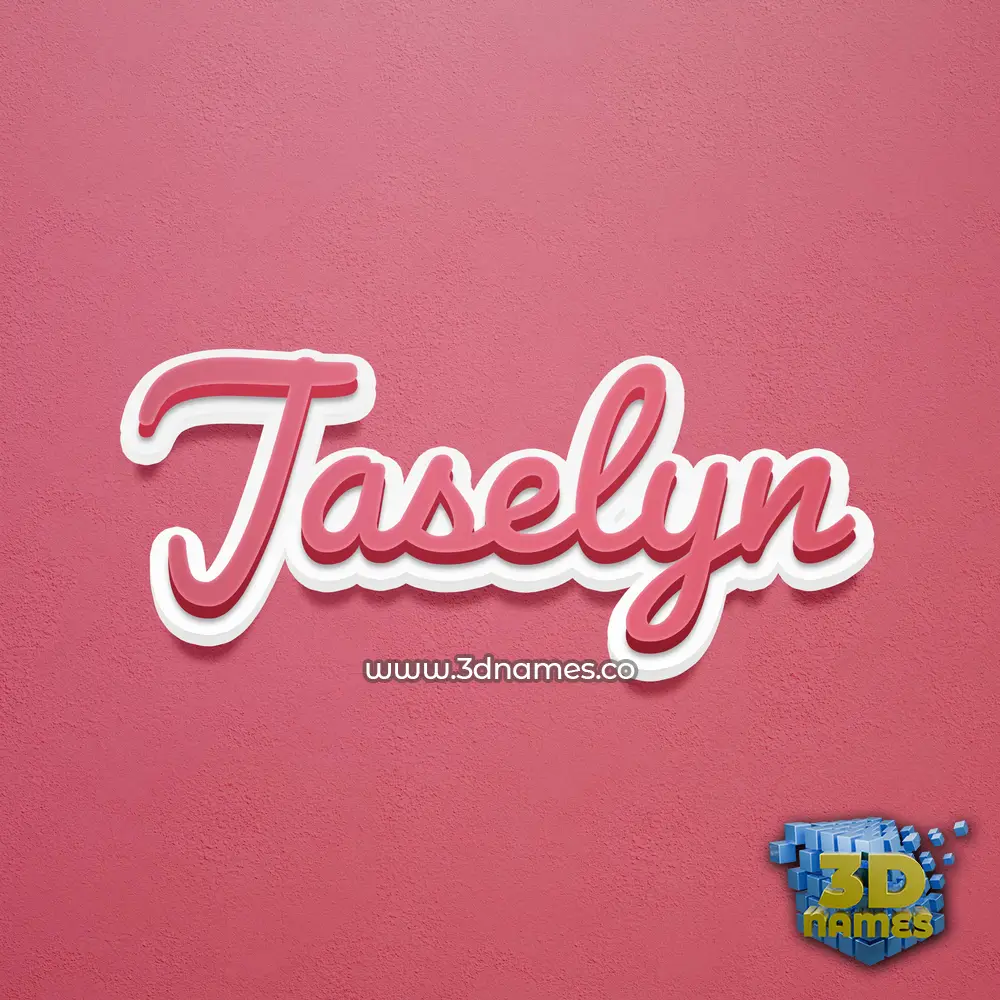 jaselyn in Red Scribble style - 3D name wallpaper