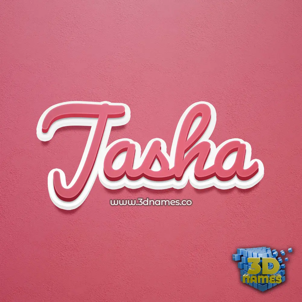 jasha in Red Scribble style - 3D name wallpaper