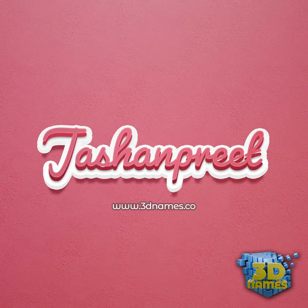 jashanpreet in Red Scribble style - 3D name wallpaper