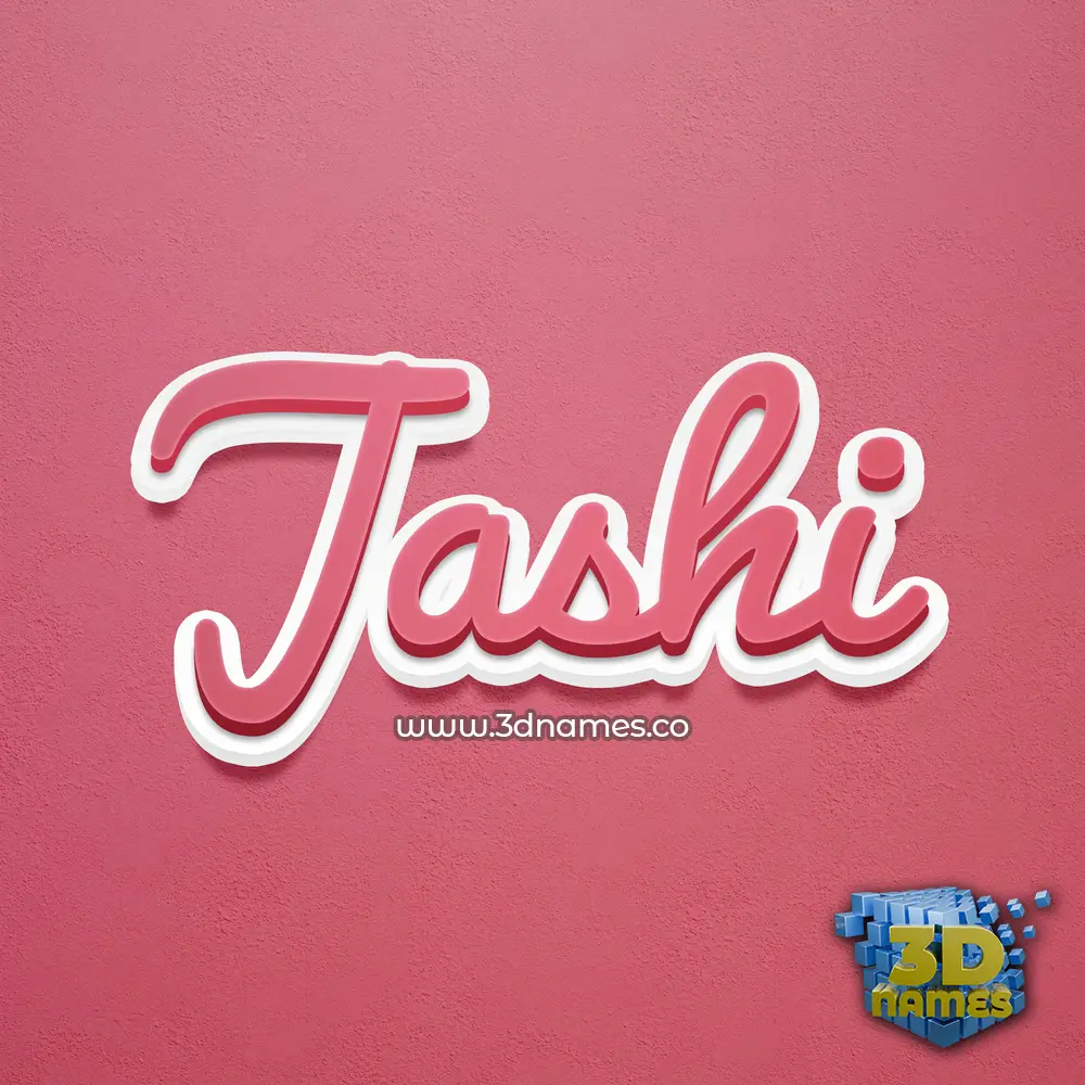 jashi in Red Scribble style - 3D name wallpaper