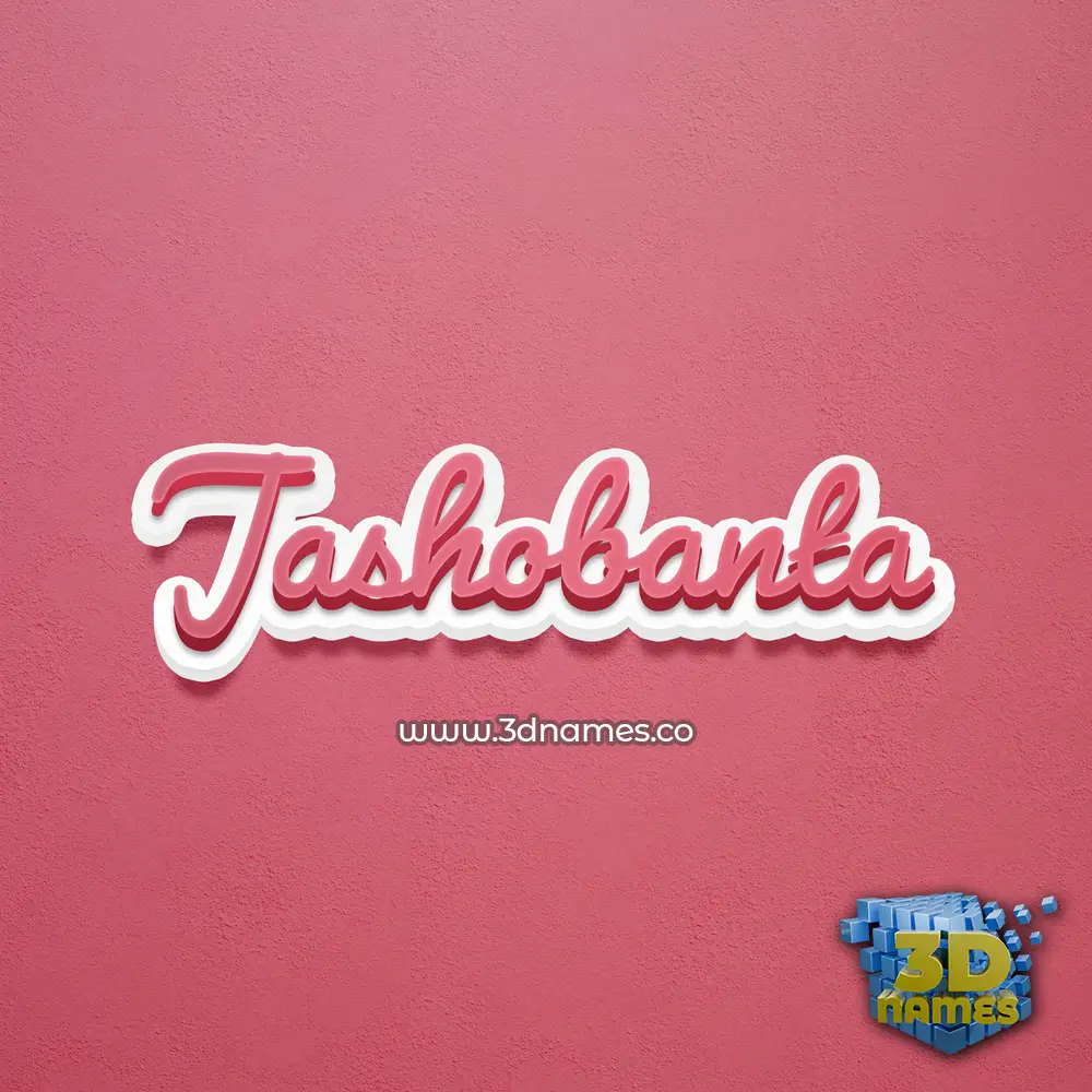 jashobanta in Red Scribble style - 3D name wallpaper